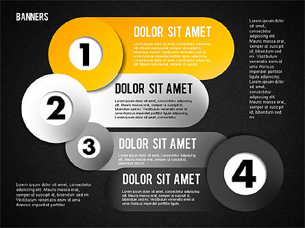 Bannières avec chiffres, Diapositive 13, 01737, Modèles commerciaux — PoweredTemplate.com