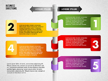 Directions opposées, Diapositive 8, 01739, Modèles commerciaux — PoweredTemplate.com