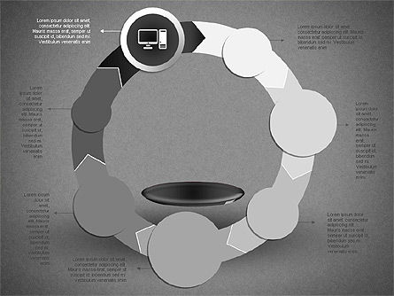Schéma de processus de concept Internet, Diapositive 10, 01740, Schémas d'étapes — PoweredTemplate.com
