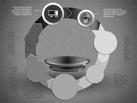 Schéma de processus de concept Internet, Diapositive 11, 01740, Schémas d'étapes — PoweredTemplate.com