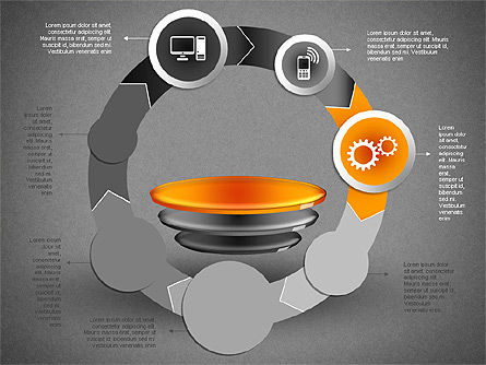 Schéma de processus de concept Internet, Diapositive 12, 01740, Schémas d'étapes — PoweredTemplate.com