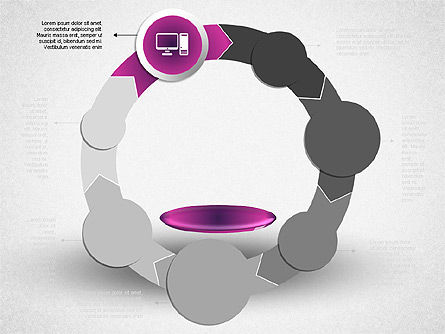 Internet Concept Process Diagram, Slide 2, 01740, Stage Diagrams — PoweredTemplate.com