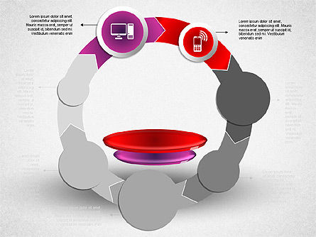 Diagrama del proceso del concepto del Internet, Diapositiva 3, 01740, Diagramas de la etapa — PoweredTemplate.com