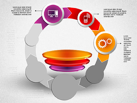 Internet Concept Process Diagram, Slide 4, 01740, Stage Diagrams — PoweredTemplate.com