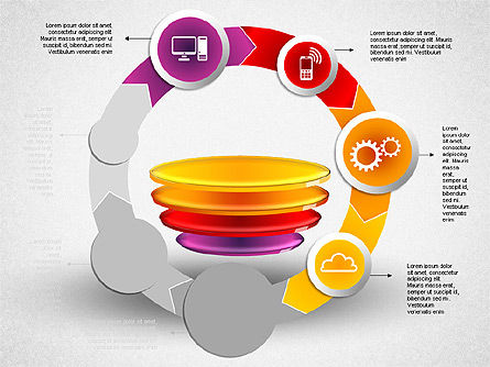 Internet Concept Process Diagram, Slide 5, 01740, Stage Diagrams — PoweredTemplate.com