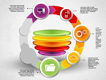 Schéma de processus de concept Internet, Diapositive 6, 01740, Schémas d'étapes — PoweredTemplate.com