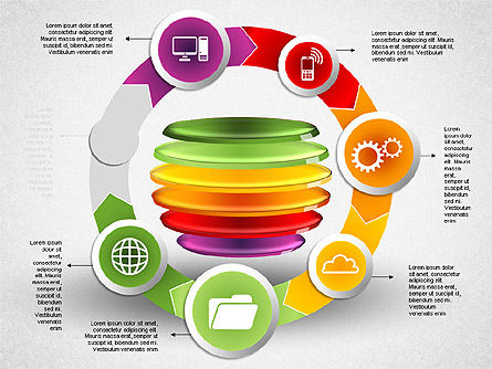 Schéma de processus de concept Internet, Diapositive 7, 01740, Schémas d'étapes — PoweredTemplate.com
