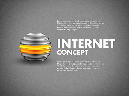 Schéma de processus de concept Internet, Diapositive 9, 01740, Schémas d'étapes — PoweredTemplate.com