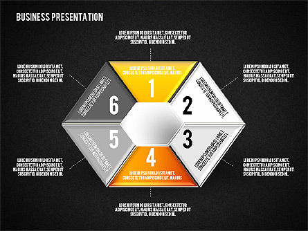 Diagramas de apresentação de negócios, Deslizar 16, 01741, Modelos de Negócio — PoweredTemplate.com