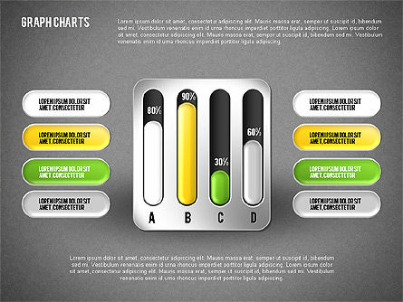 Graphiques graphiques colorés, Diapositive 12, 01742, Graphiques — PoweredTemplate.com