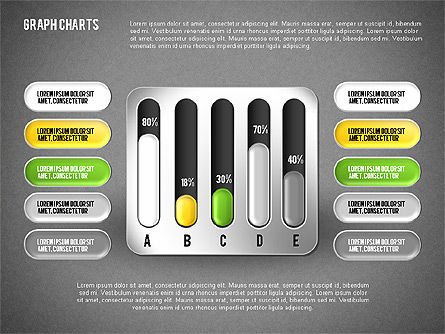Graphiques graphiques colorés, Diapositive 13, 01742, Graphiques — PoweredTemplate.com