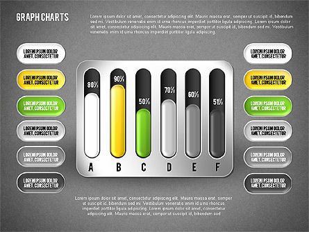 Grafici grafico colorate, Slide 14, 01742, Diagrammi Grafici — PoweredTemplate.com