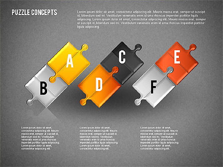 Puzzle Pieces Diagrama de conexiones, Diapositiva 16, 01744, Diagramas de puzzle — PoweredTemplate.com