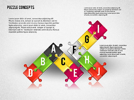 Puzzle Pieces Connections Diagram, Slide 5, 01744, Puzzle Diagrams — PoweredTemplate.com