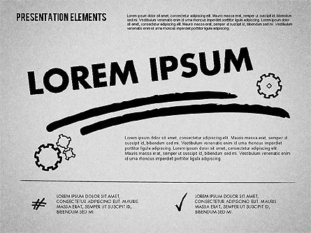 Formas de presentación de estilo dibujadas a mano, Diapositiva 8, 01745, Formas — PoweredTemplate.com