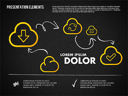 Formas de presentación de estilo dibujadas a mano, Diapositiva 9, 01745, Formas — PoweredTemplate.com