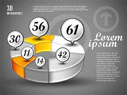 Kleurrijke 3d grafieken, Dia 10, 01746, Businessmodellen — PoweredTemplate.com