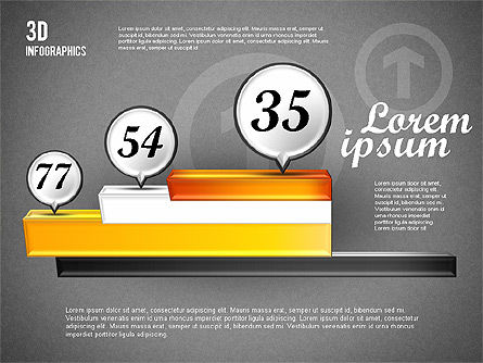 Kleurrijke 3d grafieken, Dia 11, 01746, Businessmodellen — PoweredTemplate.com