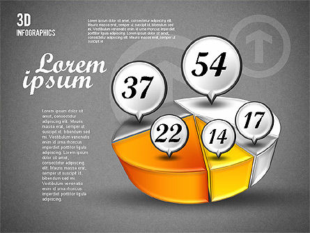 Kleurrijke 3d grafieken, Dia 15, 01746, Businessmodellen — PoweredTemplate.com