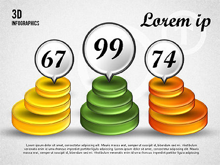 Kleurrijke 3d grafieken, Dia 5, 01746, Businessmodellen — PoweredTemplate.com
