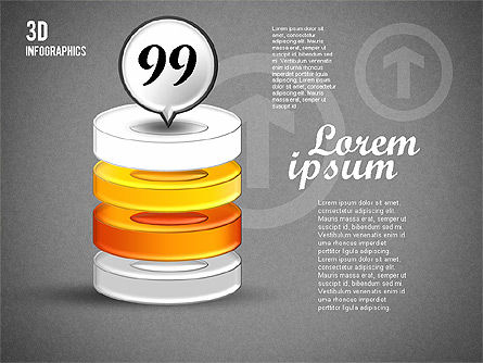 Kleurrijke 3d grafieken, Dia 9, 01746, Businessmodellen — PoweredTemplate.com