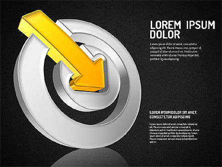 3d 방향 도형, 슬라이드 13, 01748, 모양 — PoweredTemplate.com