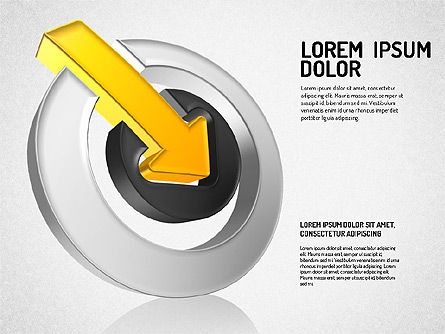 Formes de direction 3d, Diapositive 5, 01748, Formes — PoweredTemplate.com