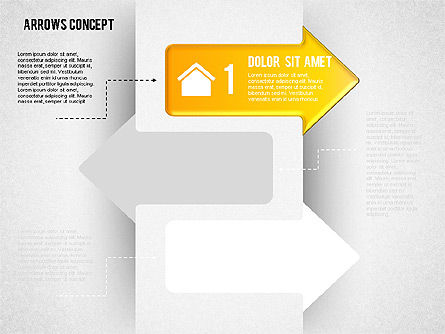 Diagram Pilihan Dan Tanda Panah, Templat PowerPoint, 01749, Diagram Proses — PoweredTemplate.com
