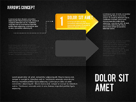 Schéma des options et des flèches, Diapositive 15, 01749, Schémas de procédés — PoweredTemplate.com
