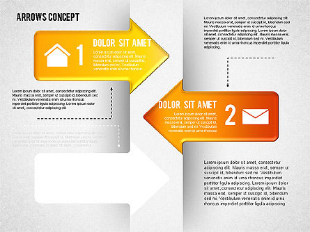 Opciones y flechas Diagrama, Diapositiva 5, 01749, Diagramas de proceso — PoweredTemplate.com