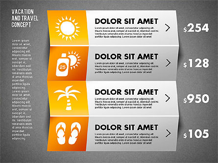 Diagrama de folletos de vacaciones y viajes, Diapositiva 13, 01750, Diagramas de la etapa — PoweredTemplate.com