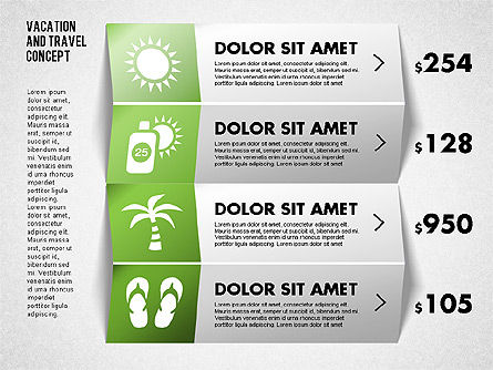 Diagrama de brochuras de viagem e viagens, Deslizar 6, 01750, Diagramas de Etapas — PoweredTemplate.com
