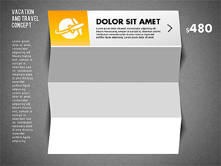バケーションと旅行のブックレットの図, スライド 8, 01750, 段階図 — PoweredTemplate.com