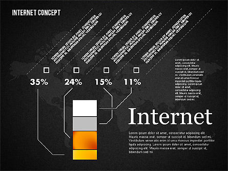 Infografica Internet, Slide 12, 01751, Modelli di lavoro — PoweredTemplate.com