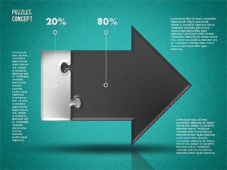 Puzzle de flèche, Diapositive 12, 01753, Schémas puzzle — PoweredTemplate.com