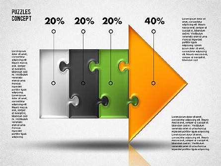 Arrow Puzzle, Slide 2, 01753, Puzzle Diagrams — PoweredTemplate.com