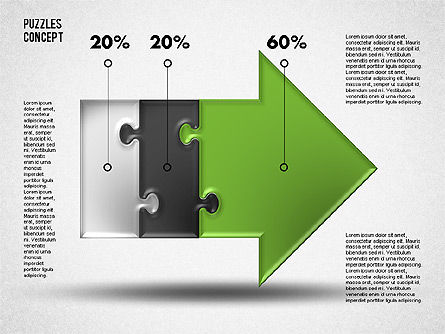 Puzzle de flèche, Diapositive 3, 01753, Schémas puzzle — PoweredTemplate.com
