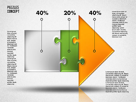Teka-teki Panah, Slide 5, 01753, Diagram Puzzle — PoweredTemplate.com