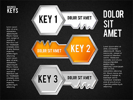 Keyhole and Keys Diagram, Slide 10, 01755, Business Models — PoweredTemplate.com
