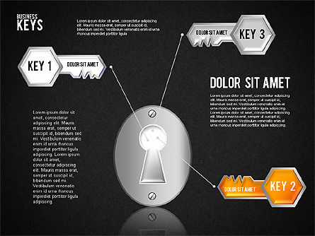 Diagrama de ojo de cerradura y llaves, Diapositiva 14, 01755, Modelos de negocios — PoweredTemplate.com