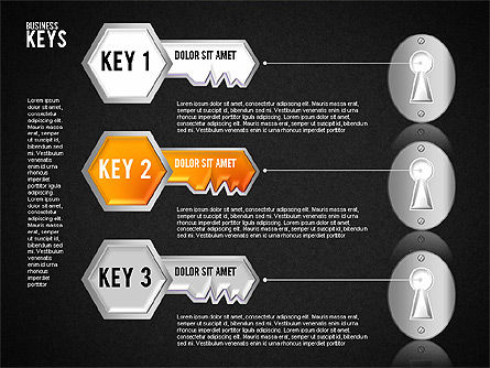 Sleutelgat en sleutels diagram, Dia 15, 01755, Businessmodellen — PoweredTemplate.com