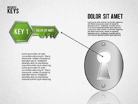 Sleutelgat en sleutels diagram, Dia 5, 01755, Businessmodellen — PoweredTemplate.com