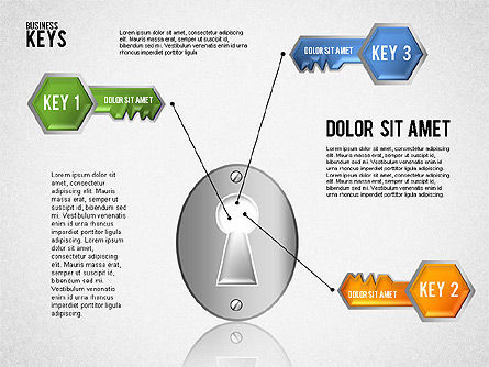 Schéma des clés de serrure et des clés, Diapositive 6, 01755, Modèles commerciaux — PoweredTemplate.com