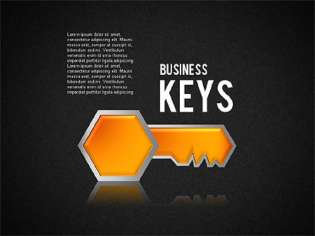 Sleutelgat en sleutels diagram, Dia 9, 01755, Businessmodellen — PoweredTemplate.com