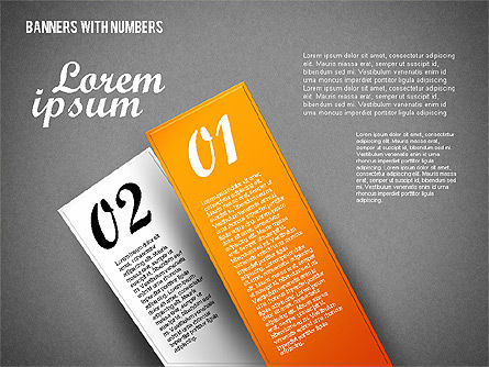 Banners con opciones de números, Diapositiva 10, 01756, Modelos de negocios — PoweredTemplate.com