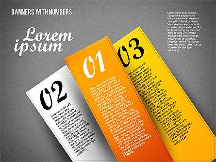 Banners con opciones de números, Diapositiva 11, 01756, Modelos de negocios — PoweredTemplate.com