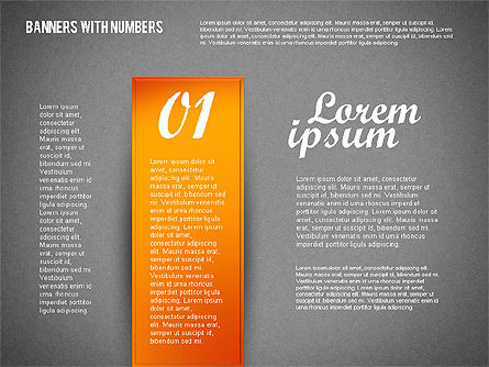Banners com opções de números, Deslizar 13, 01756, Modelos de Negócio — PoweredTemplate.com