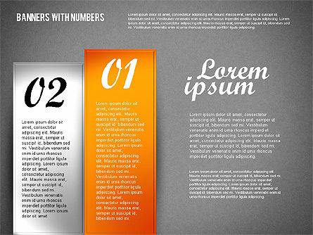 Bannières avec options de numéros, Diapositive 14, 01756, Modèles commerciaux — PoweredTemplate.com