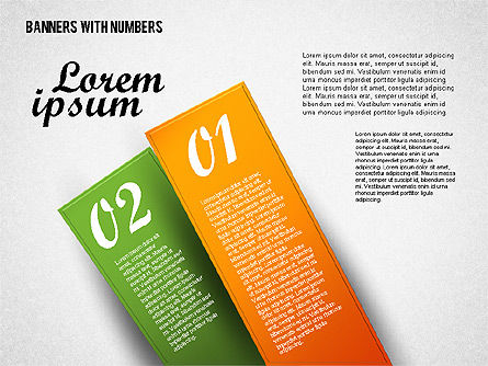 Banners with Numbers Options, Slide 2, 01756, Business Models — PoweredTemplate.com