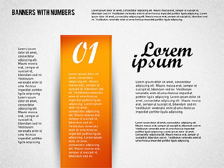 Banners con opciones de números, Diapositiva 5, 01756, Modelos de negocios — PoweredTemplate.com